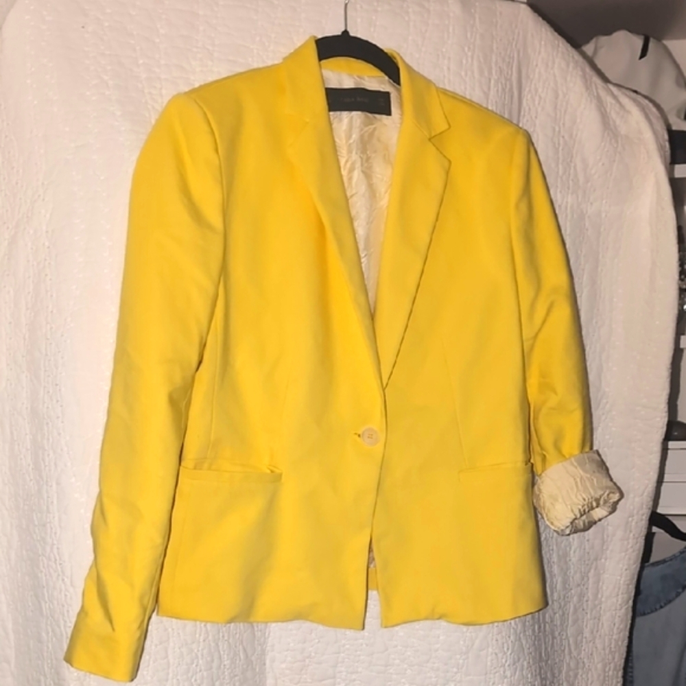 Zara Vibrant Yellow Blazer